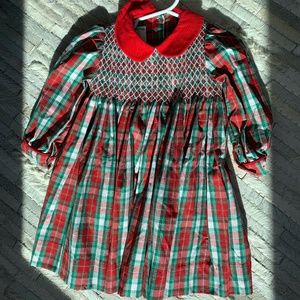 Smocked Toddler Christmas Dress Zuccini 18M